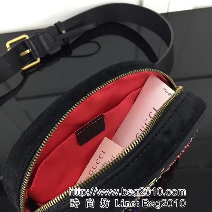 GUCCI古馳頂級原單 新款專櫃品質 實物實拍 476434天鵝絨五角星克色腰包 HY1270